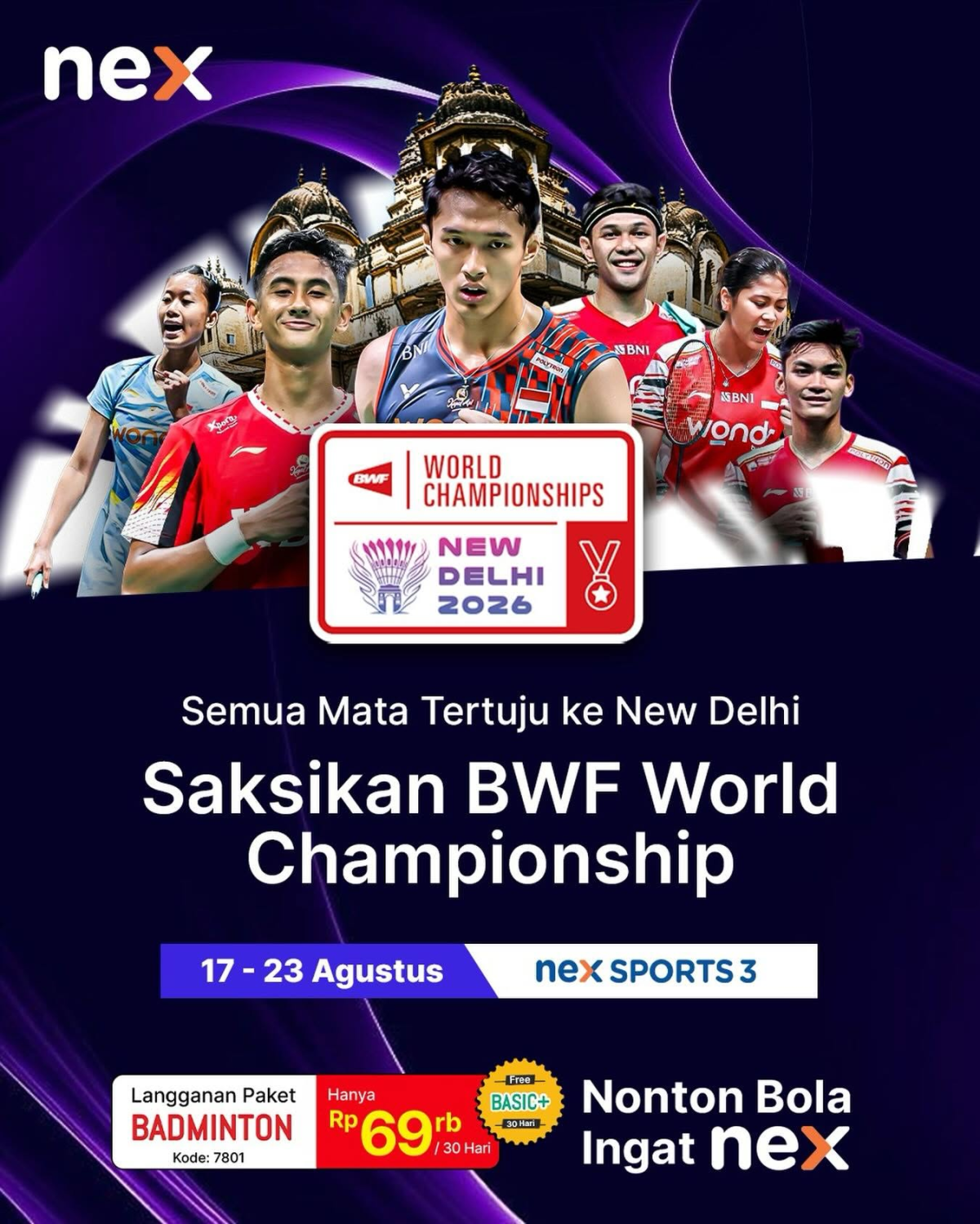 PROMO Nexparabola Paket Badminton BWF