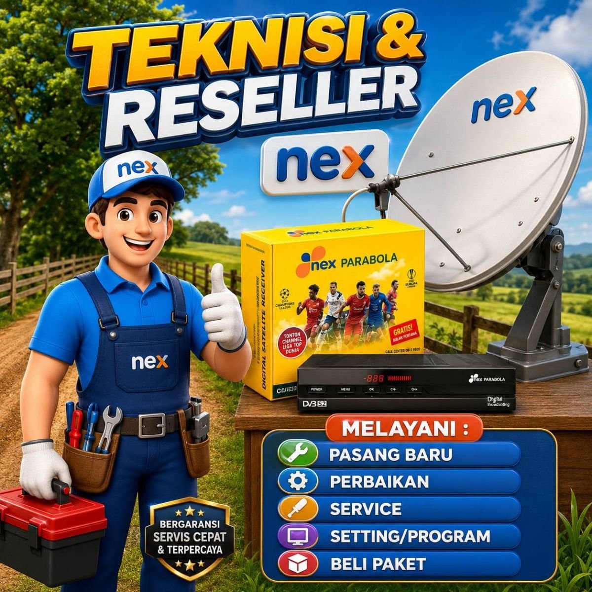 Pasang Parabola kecil Nexparabola HD