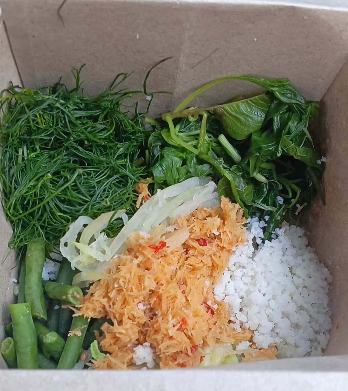 Sego jagung urap